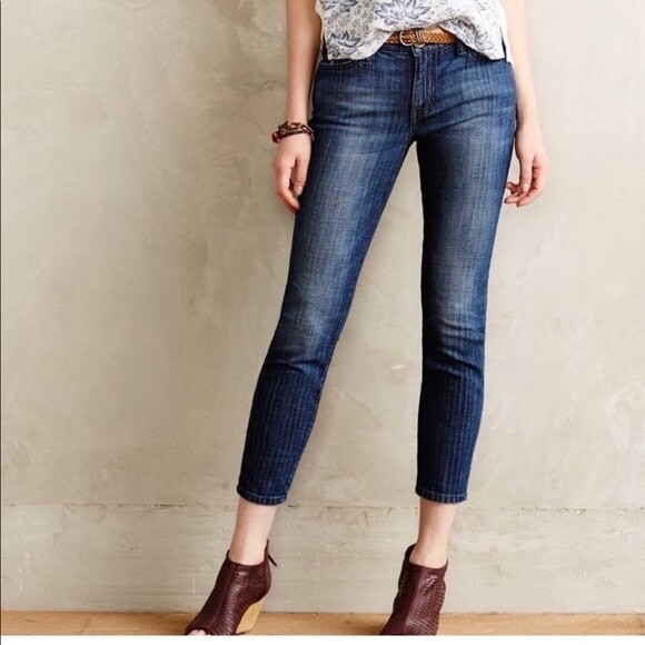 current /elliott  jeans womens the stiletto bartlett stripe denim jeans size 28 - Picture 3 of 10